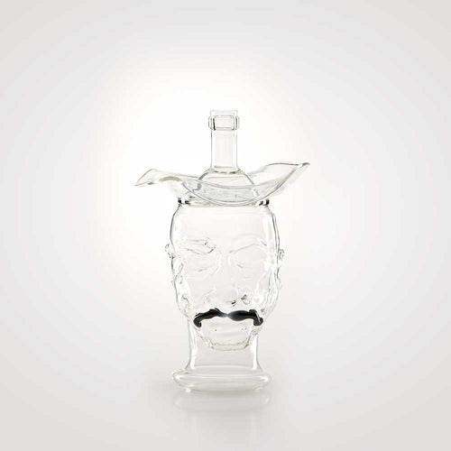 Bajuszos fej díszpalack