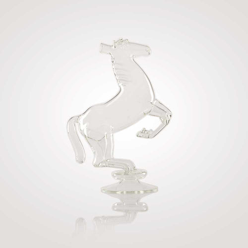 Ágaskodó ló üvegszobor